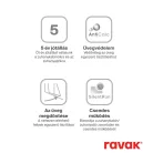 Ravak Blix II NBLDP4 130 zuhanyajtó fekete+transparent