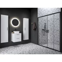 Ravak Blix II NBLDP4 150 zuhanyajtó fekete+transparent