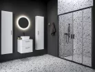 Ravak Blix II NBLDP4 170 zuhanyajtó fekete+transparent