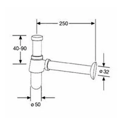 Kludi búraszifon mosdóhoz króm (101050500)