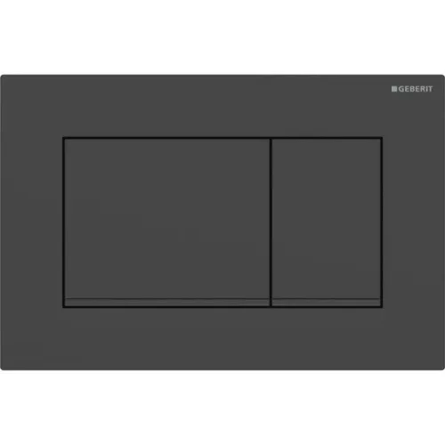 Geberit Sigma20 működtetőlap, szögletes, 2 mennyiséges öblítés, matt fekete Easy-to-clean (115.883.16.1 – GEBERIT)