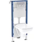 GEBERIT DUOFIX WC SZETT DELTA 20 KRÓM "K" /SZERELŐKERET+NYOMÓLAP+ZAJCSÖKKENTŐ+FALI RÖGZÍTŐ+WC CSÉSZE+ÜLŐKE/ "ÚJ"