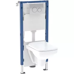   GEBERIT DUOFIX WC SZETT DELTA 20 KRÓM "K" /SZERELŐKERET+NYOMÓLAP+ZAJCSÖKKENTŐ+FALI RÖGZÍTŐ+WC CSÉSZE+ÜLŐKE/ "ÚJ"