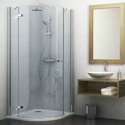 Roltechnik GRL1 1000 íves zuhanykabin brillant profil transparent betét balos (130-100000l-00-02)