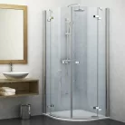 Roltechnik GR2 1000 íves zuhanykabin brillant profil transparent betét (131-1000000-00-02)