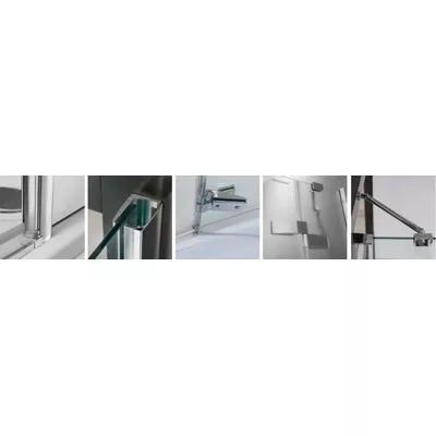 Roltechnik GR2 900 íves zuhanykabin brillant profil transparent betét (131-9000000-00-02)