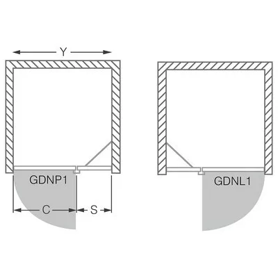 Roltechnik GDNP1 900 egyszárnyas zuhanyajtó brillant profil transparent betét (134-900000P-00-02)