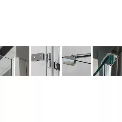 Roltechnik GDN2 1200 kétszárnyas zuhanyajtó brillant profil transparent betét (138-1200000-00-02)