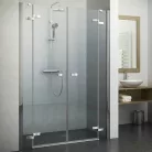 Roltechnik GDN2 1400 kétszárnyas zuhanyajtó brillant profil transparent betét (138-1400000-00-02)