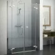 Roltechnik GDN2 1400 kétszárnyas zuhanyajtó brillant profil transparent betét (138-1400000-00-02)