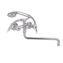   Mofém Eurosztár kád mosdó töltő  fali csaptelep zuhanyszettel (145-0070-00)