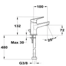 Mofém Bridge mosdó csaptelep szelep nélkül 150-1851-00