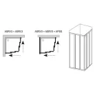 Ravak SUPERNOVA ASRV3-90 zuhanyajtó fehér profil transparent üveg (15V70102Z1)