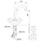 Mofém bojler csaptelep alsó bekötésű mosdó csaptelep (160-2004-02)