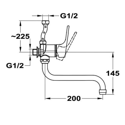 Mofém JUNIOR EVO felső bekötésű bojler csaptelep (161-0031-40)
