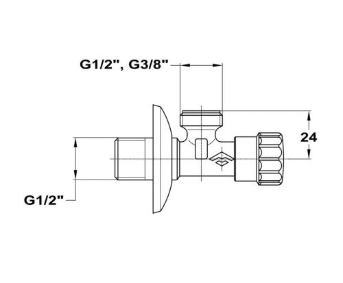 Mofém sarokszelep 1/2 col-3/8 col króm (163-0006-00)
