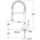 Teka MY1  mosogató csaptelep kihúzható zuhanyfejjel 18.160.02