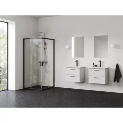 Ravak Blix II NBLRV2 80x80 zuhanykabin fekete+transparent