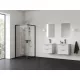 Ravak Blix II NBLRV2 80x80 zuhanykabin fekete+transparent
