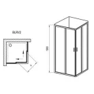 Ravak Blix BLRV2 80x80 zuhanykabin fehér+transparent