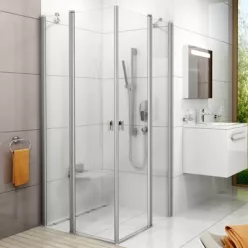   Ravak Chrome CRV2 90 szögletes zuhanyajtó fehér profil transparent üveg (1QV70100Z1)