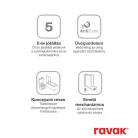 Ravak Chrome CRV2-100 zuhanyajtó fekete+transparent (1 oldal)