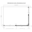 Ravak Chrome CRV2 110 szögletes zuhanyajtó fehér profil transparent üveg (1QVD0100Z1)