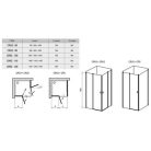 Ravak Chrome CRV2-110 zuhanyajtó szatén+transparent (1 oldal)