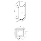 Ravak Brilliant BSRV4-80 zuhanykabin króm+transparent