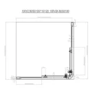 Ravak 10° 10RV2 90 szögletes zuhanykabin szatén profil transparent üveg (1ZI70U00Z1)