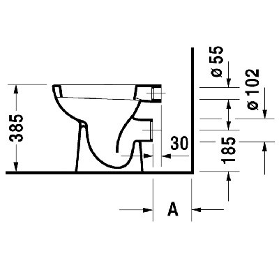 Duravit D-CODE WC csésze mélyöblítésű hátsó kifolyású (21080900002)