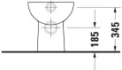 Duravit D-Code Álló WC fehér Magasfényű 480 mm (21080920002)