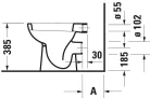 Duravit D-Code Álló WC fehér Magasfényű 480 mm (21080920002)