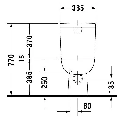 Duravit D-CODE monoblokkos WC csésze hátsó kifolyású (21110900002)