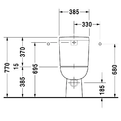Duravit D-CODE monoblokkos WC csésze hátsó kifolyású (21110900002)