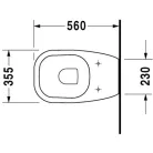 Duravit D-CODE WC csésze mélyöblítésű hátsó kifolyású (21150900002)