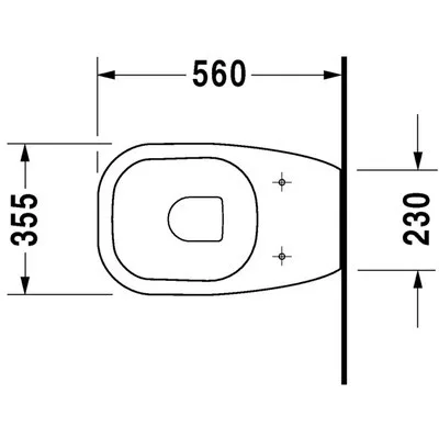 Duravit D-CODE WC csésze mélyöblítésű hátsó kifolyású (21150900002)