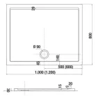 Jika Padana padlószintre építhető zuhanytálca téglalap 1000x800 mm fehér (2119340000001)