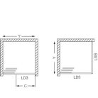 Roltechnik LD3 950 háromrészes zuhanyajtó fehér profil damp műanyag betét (215-9500000-04-04)