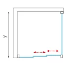 Roltechhnik LSB 750 zuhanyfal fehér profil damp műanyag betét (216-7500000-04-04)