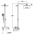 Teka ALAIOR XL zuhanyrendszer komplett 22.298.02.00