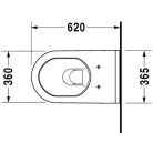 Duravit D-Code Sensowash Starck fali WC csésze (2226090000)