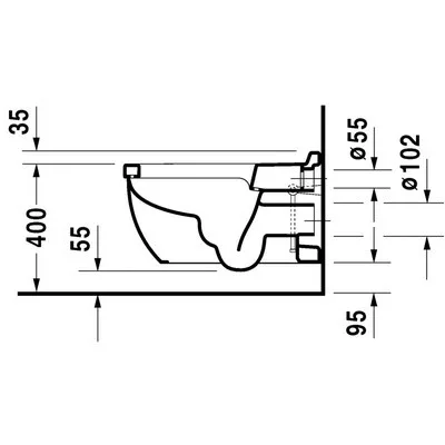 Duravit D-Code Sensowash Starck fali WC csésze (2226090000)