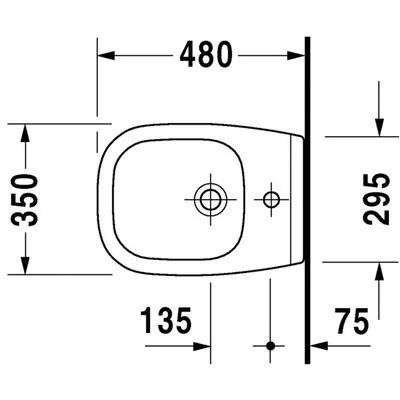 Duravit D-CODE fali bidé (22371500002)