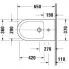 Duravit D-Neo álló bidé fehér 2294100000 rajz2