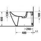 Duravit D-Neo álló bidé fehér 2294100000 rajz3
