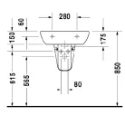 Duravit D-CODE mosdó 55x43 cm 1 csaplyukkal fehér (23105500002)
