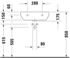 Duravit D-Code Mosdó Med fehér Magasfényű 550 mm (23115500702)