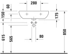 Duravit D-Code Mosdó Med fehér Magasfényű 600 mm (23116000002)