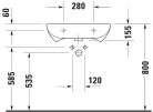 Duravit D-Code Mosdó Vital fehér Magasfényű 600 mm (23126000002)